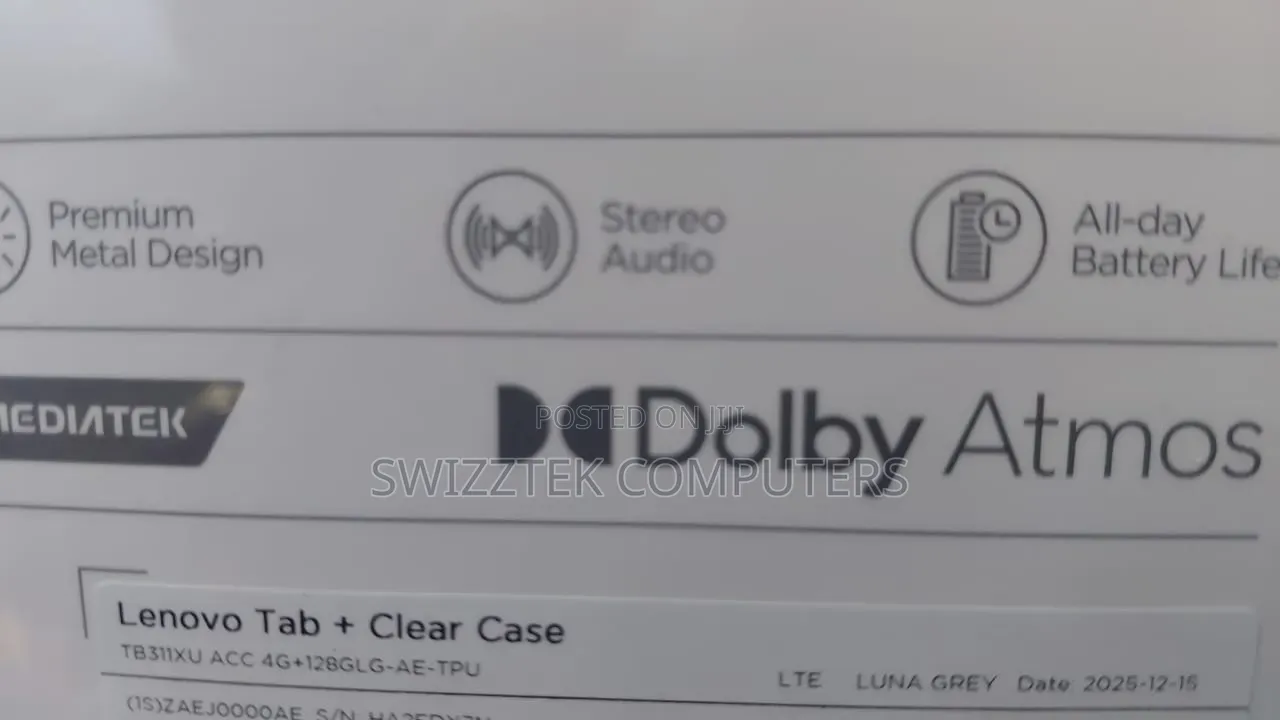 New Lenovo Tab 128 GB Gray