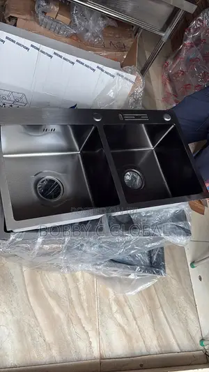 Black Double Bowl Kitchen Sink
