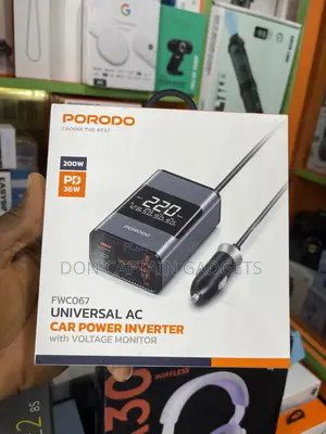 Porodo Car Power Inverter 200W With Universal AC FWC067