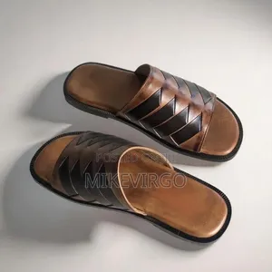 Men's Stylish Patina Leather Slippers