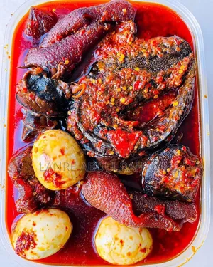 Fresh Jollof Rice, Chicken White Rice, Turkey,sausage Indomie and Egg