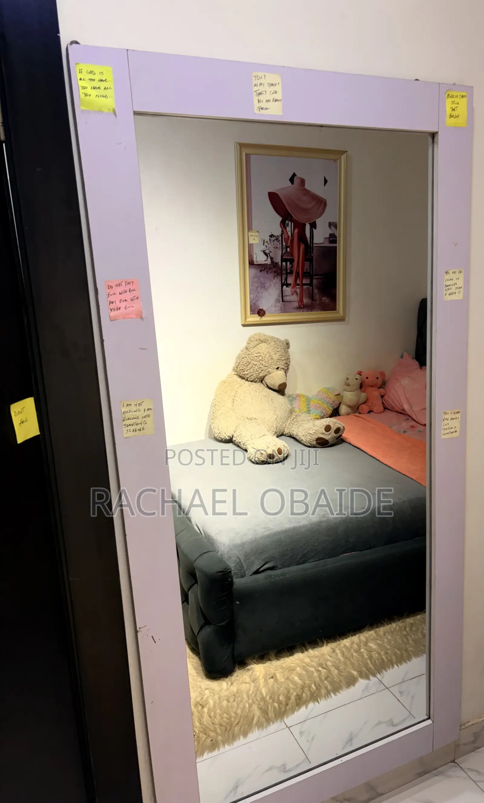 6ft Mirror. Solid Wood Frame