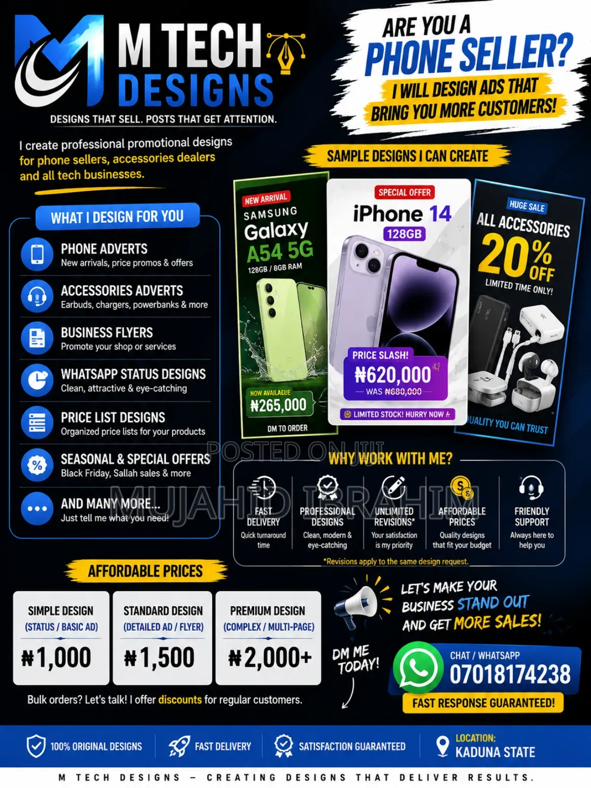 Professional Phone Business Flyer Design — From ₦1,000