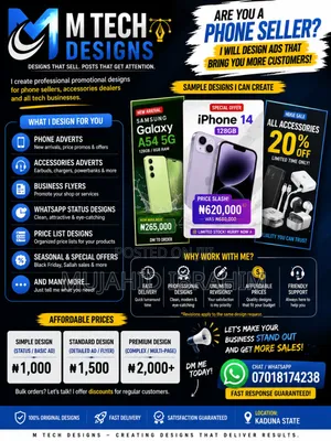 Professional Phone Business Flyer Design — From ₦1,000