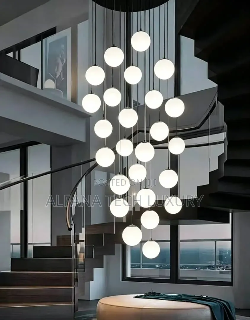 Modern Interior Staircase Chandelier