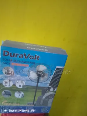 Duravolt Solar Power System Rechargeable Pack+2 Bulbs and Fan