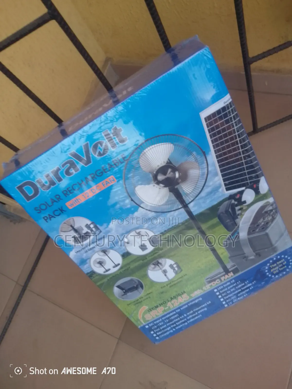 Duravolt Solar Lighting Kit Rechargeable Pack+Solar Panel+Cables