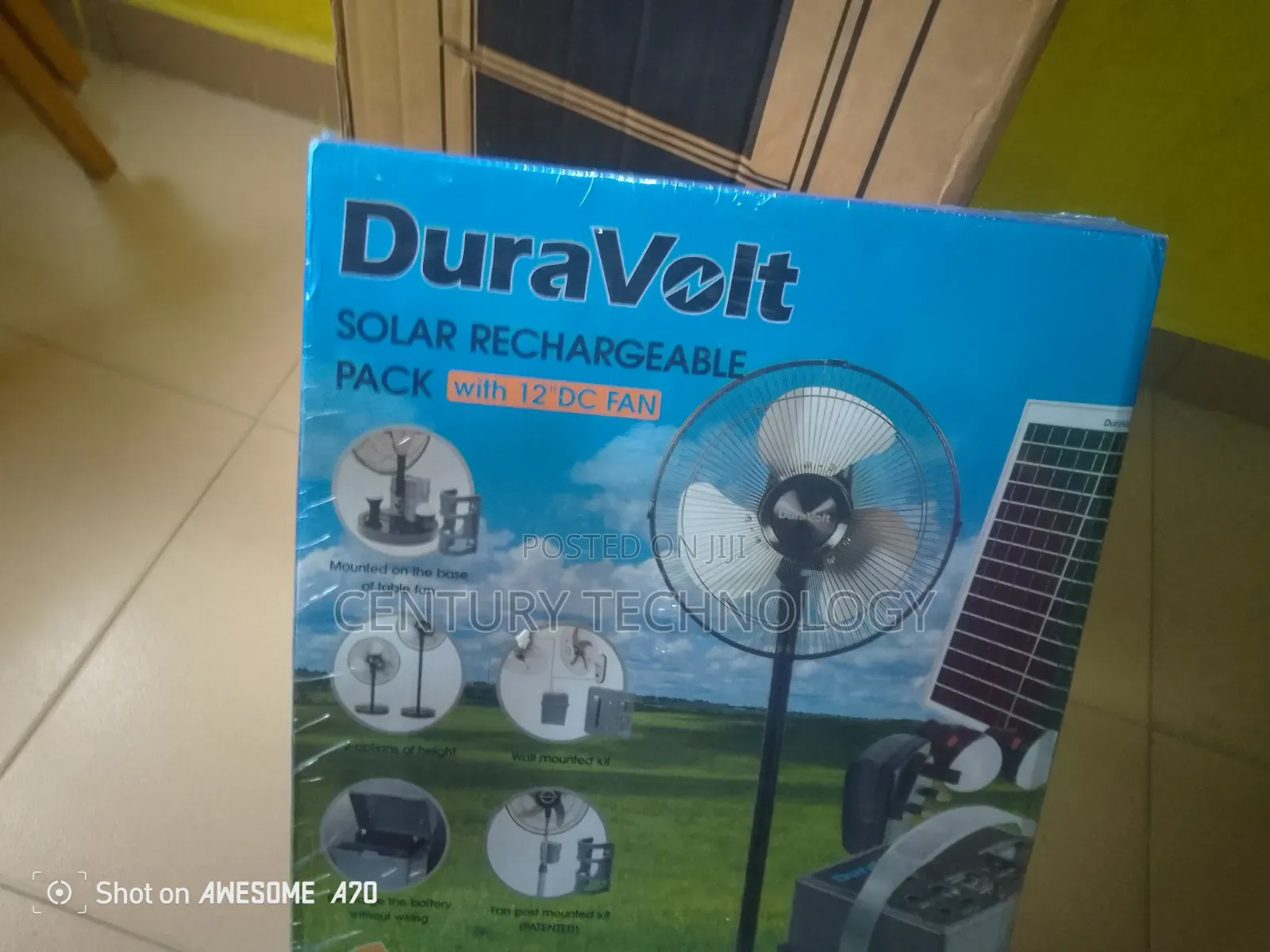 Duravolt Solar Lighting Kit Rechargeable Pack+Solar Panel+Cables