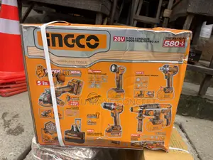 INGCO 5 Piece Cordless Industrial Combo Kit