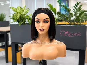 Bone Straight 8-Inch Human Hair Wig – 5x5 Closure, Pay on Delivery