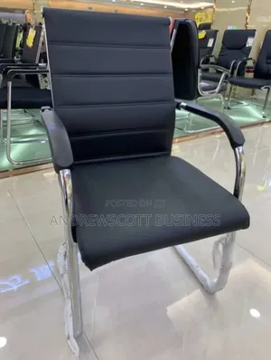 C Leg Office Leather Visitors Chair
