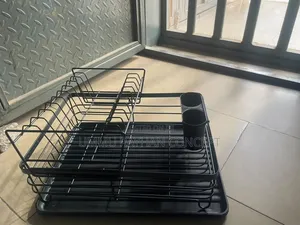 2-Tier Metal Dish Drainer Rack/Plate Rack