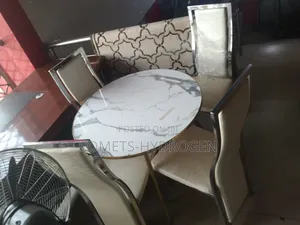 Modern 4-Seater Faux-Marble Dining Table Chairs Nationwide Delivery
