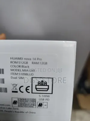 New Huawei Nova 14 5G 512 GB Black