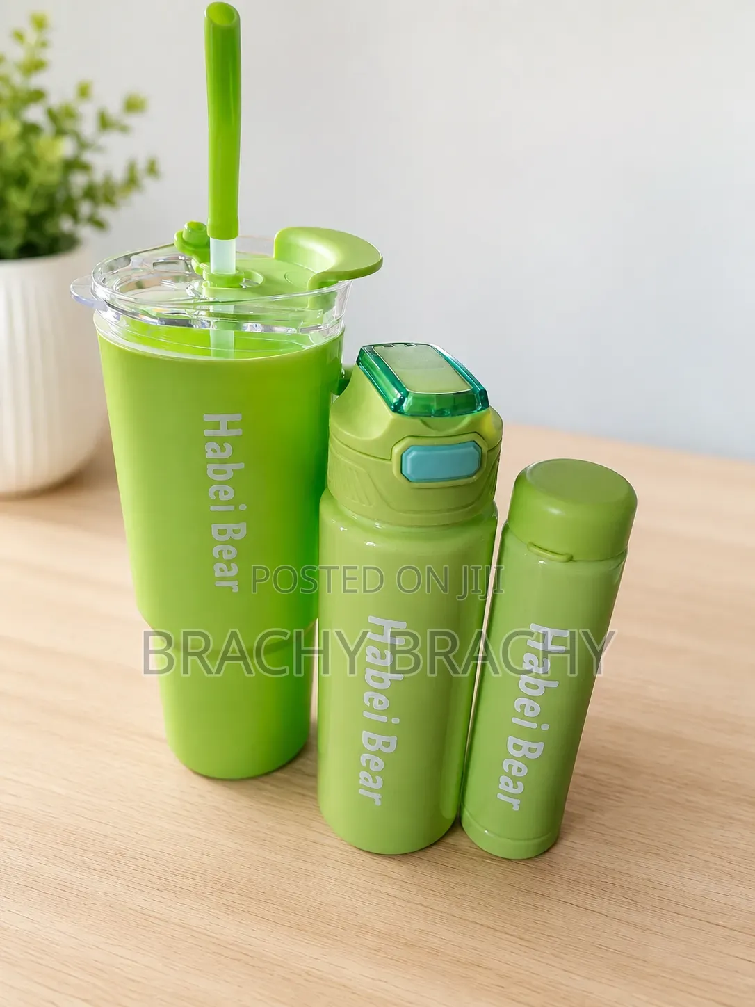 Harbie Bear 3 Pieces Bottles and Cup Set
