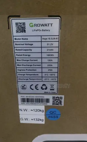 16kwh 48v Growatt Lithium Battery