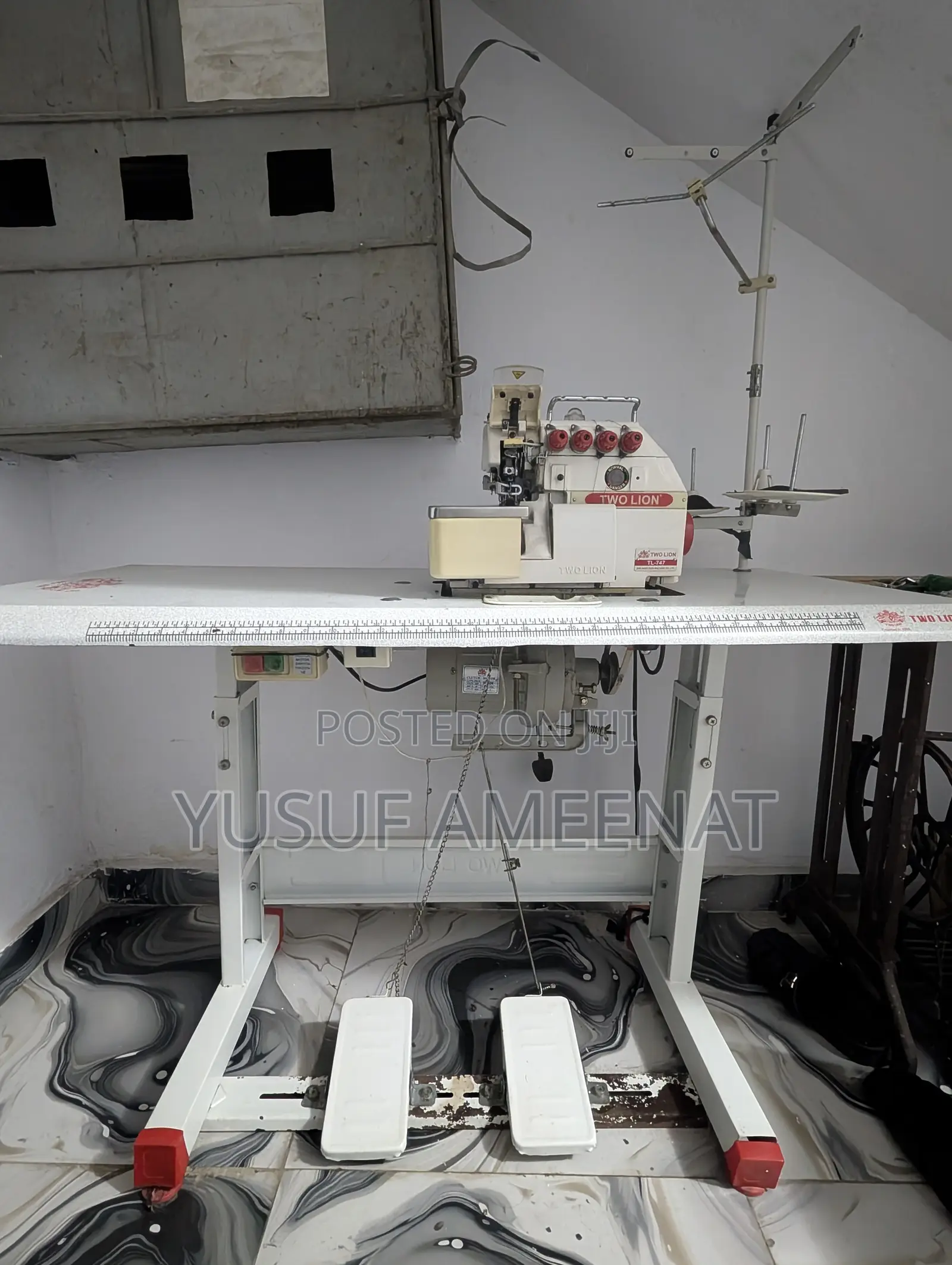 Two Lion Industrial 4-Thread Overlock Sewing Machine, Gently Used