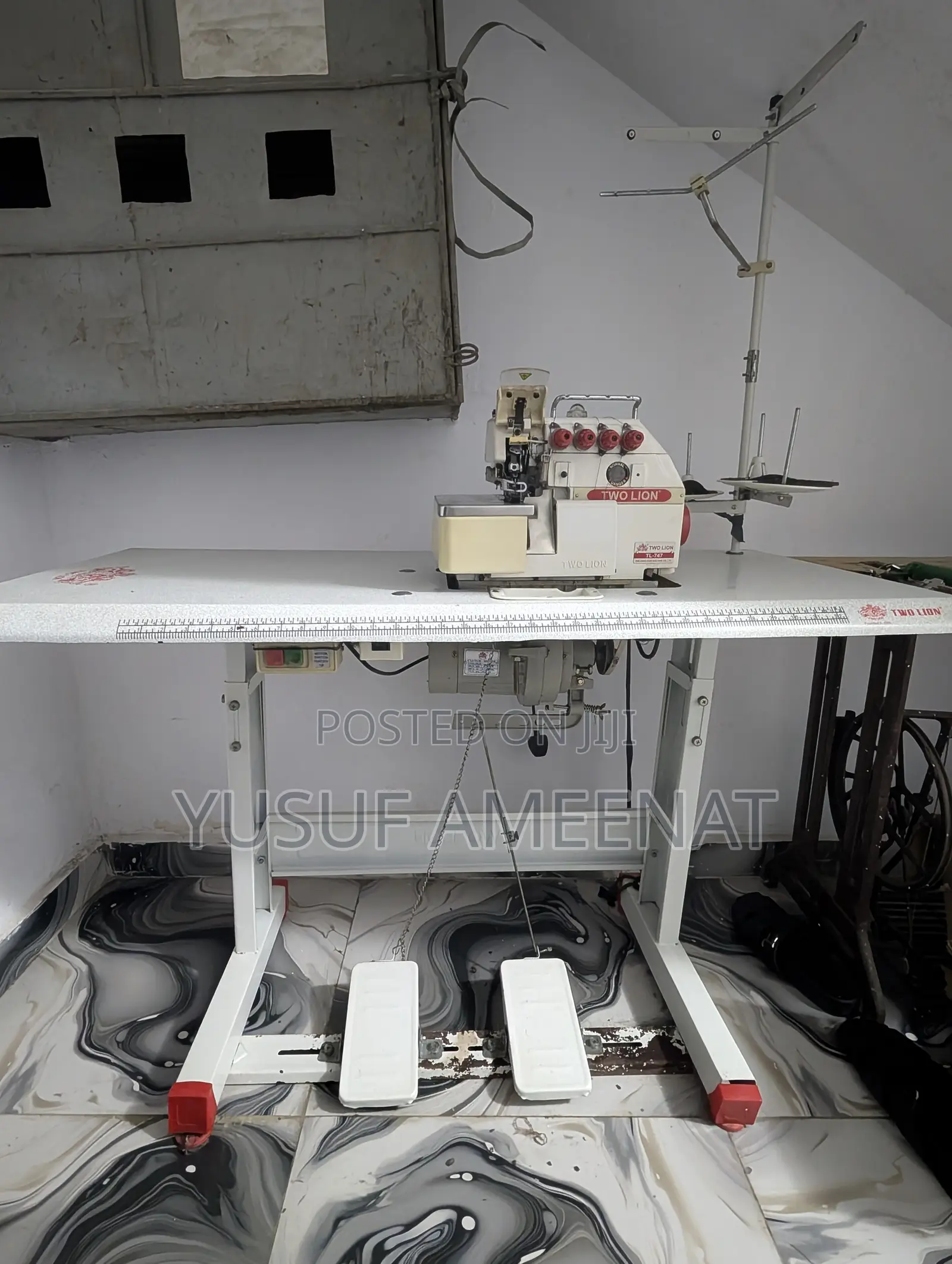 Two Lion Industrial 4-Thread Overlock Sewing Machine, Gently Used
