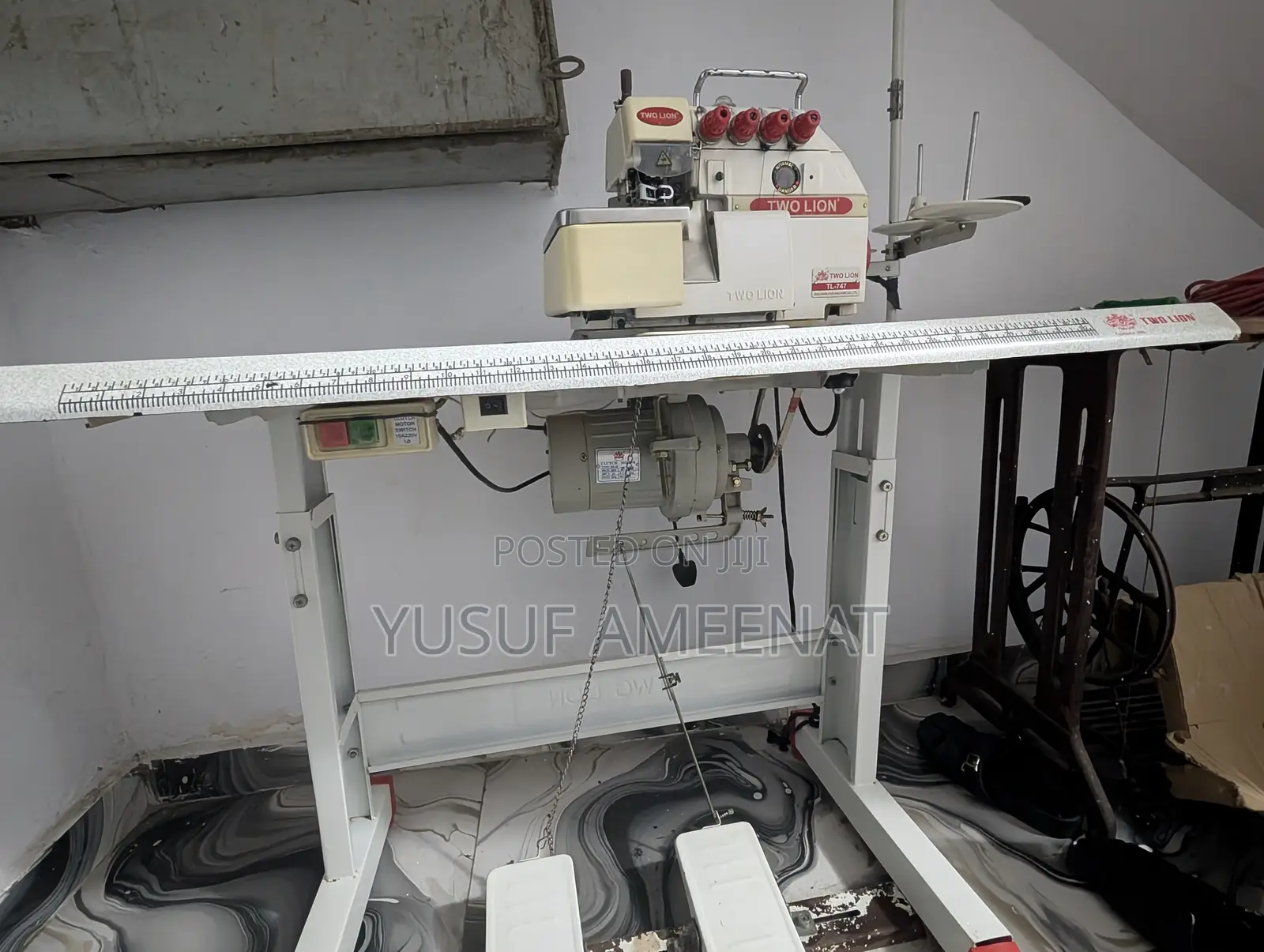 Two Lion Industrial 4-Thread Overlock Sewing Machine, Gently Used