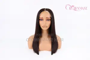 Bone Straight 16-Inch Human Hair Wig – 5x5 Closure, Pay on Delivery
