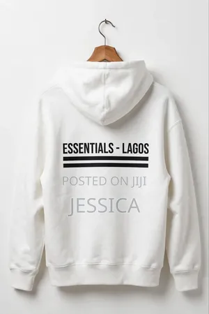 White Essentials Lagos Hoodie Unisex - Iscah Clothier