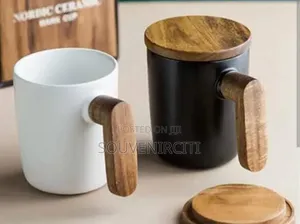 Ceramic Mug With Wooden Handle