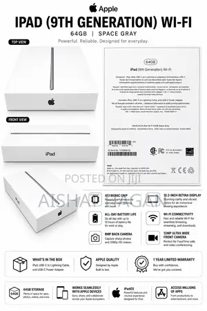 New Apple iPad 10.2 (2021) 64 GB Gray