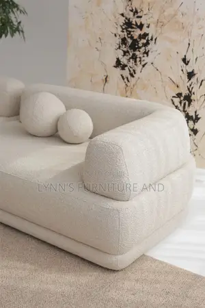 Well Padded L Shape Chair With Foreign Fabric and Very Good Finishing