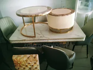Luxury 2 in 1 Nesting Coffee Table Marble Dining Set Combo