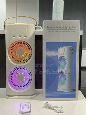 Double Ended Rechargeable Spray Fan With Remote Control