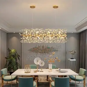 Modern Gold Firefly Branch Crystal Island Pendant Chandelier