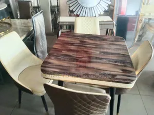 Modern Faux Marble 4-Seater Dining Room Set (Nationwide Shipping)