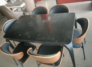 Imported 6-Seater Luxury Marble Dining Table Set + Free Delivery