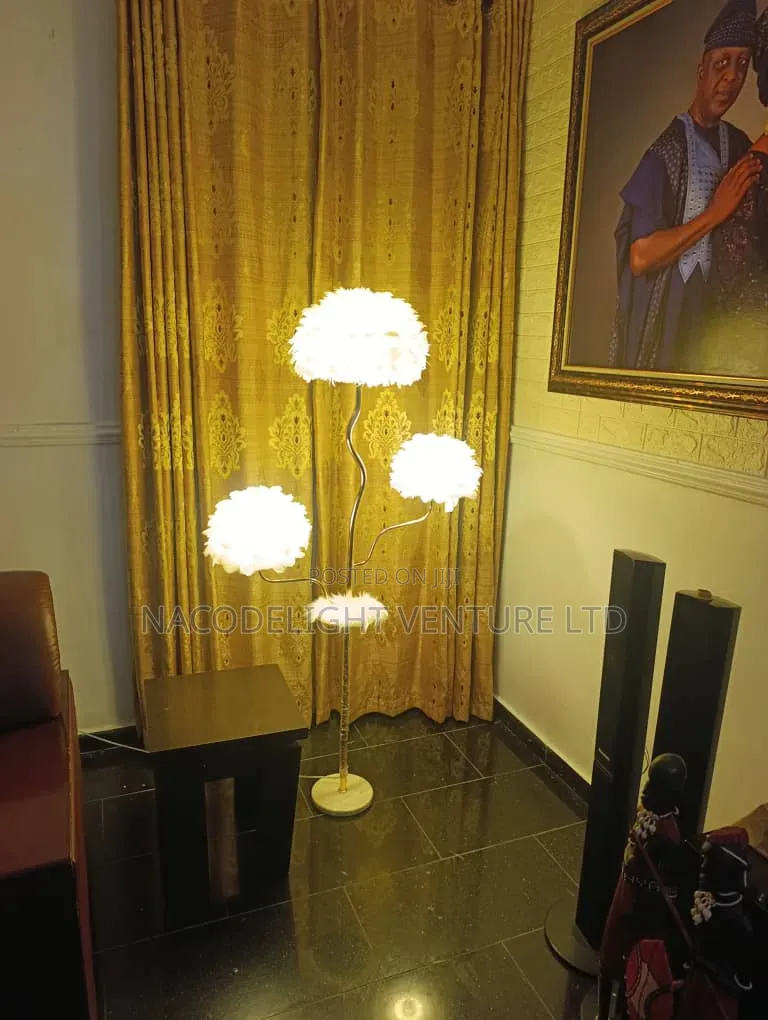 Designer Feather Standing Lamp