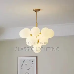 Modern Luxury Glass Chandelier LED Pendant Lights Living Room Bedroom