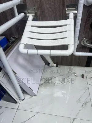 Wall Mount Foldable Shower Seat and Arm Support. Made for Aged Disable