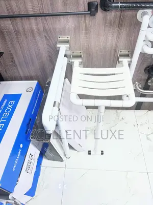 Wall Mount Foldable Shower Seat and Arm Support. Made for Aged Disable