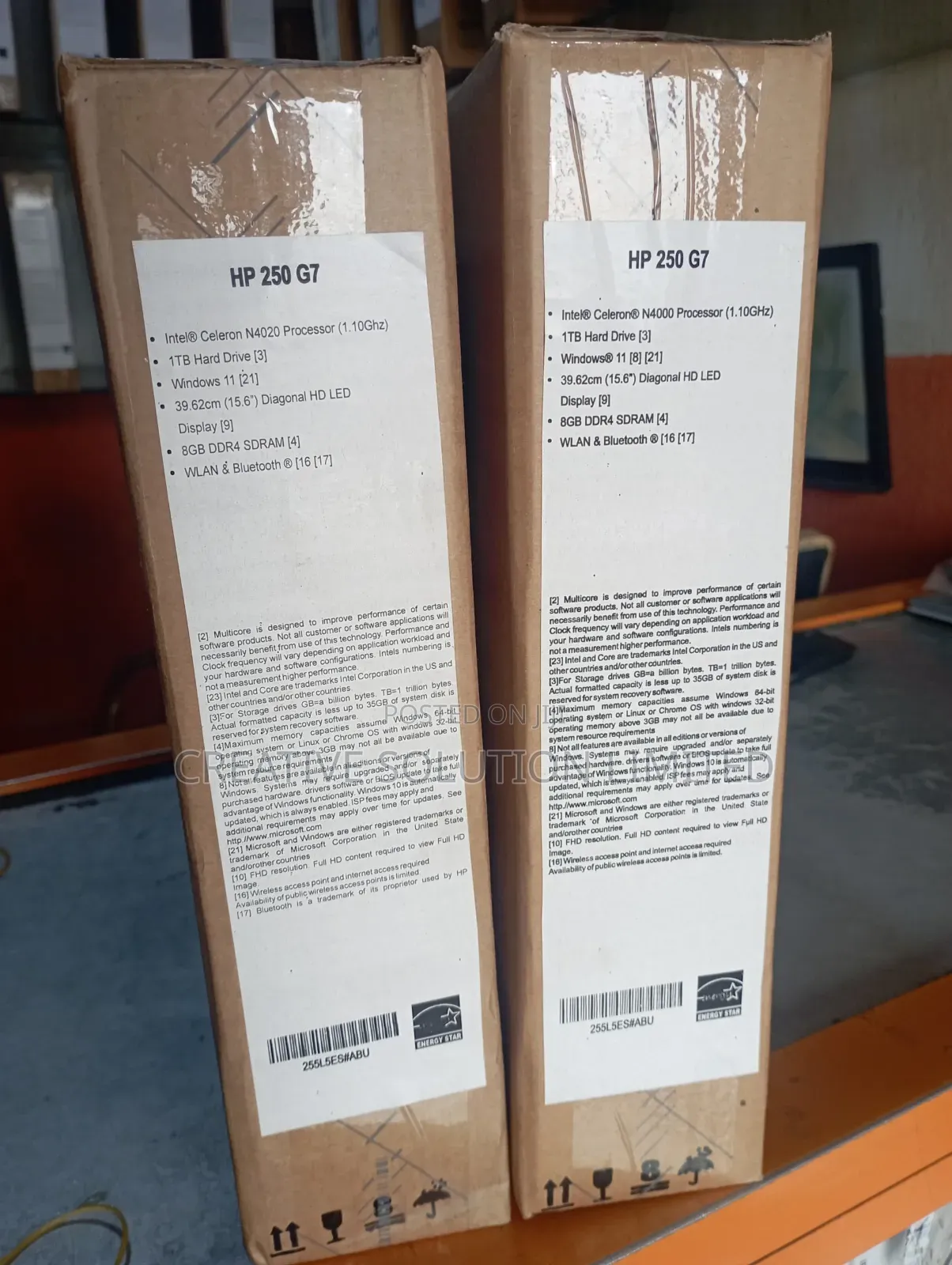 New Laptop HP 250 G7 8GB Intel Celeron HDD 1T