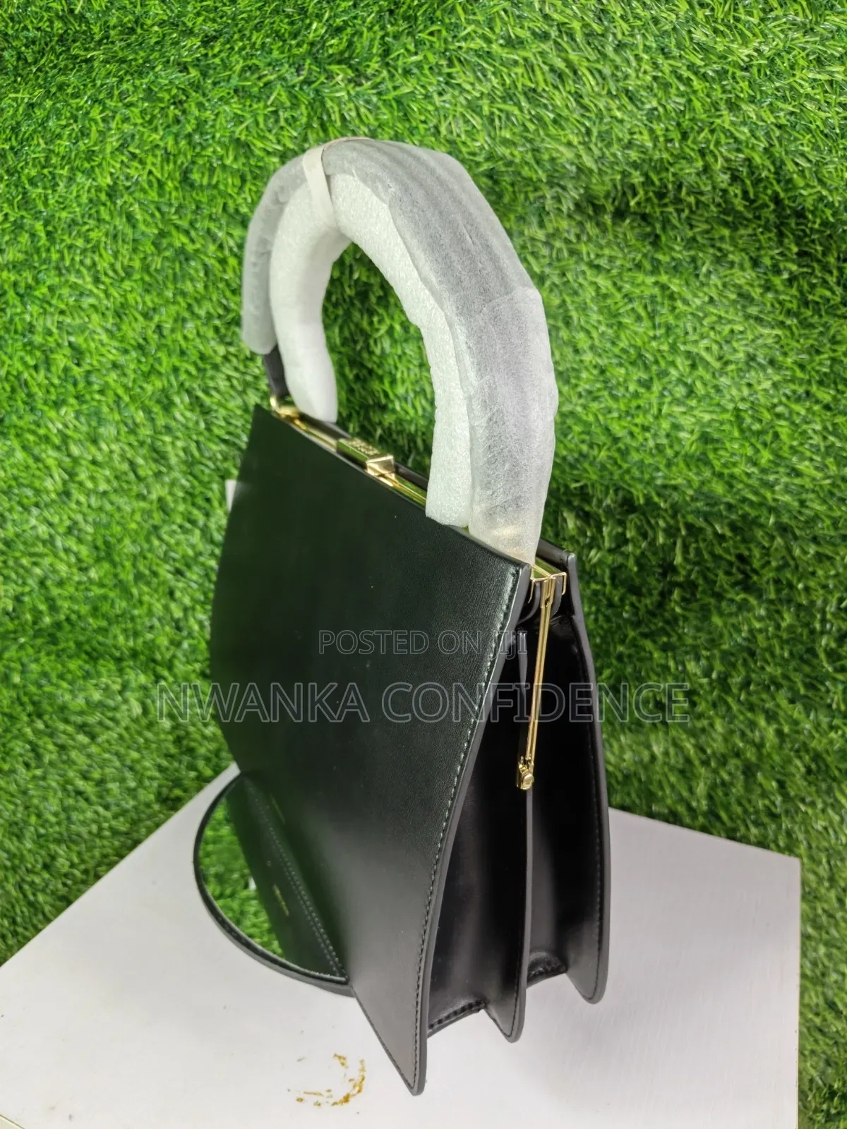 Elegant Structured Top-Handle Handbag