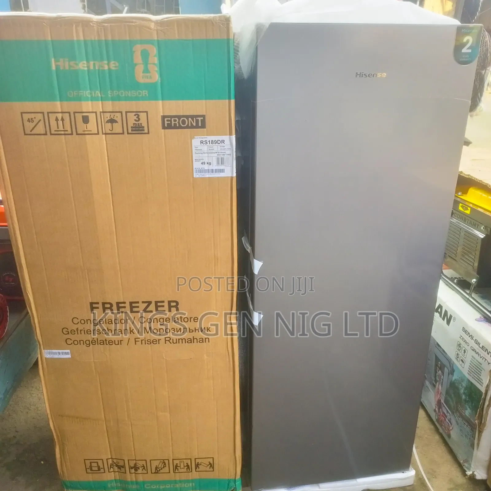 Hisense RS189DR 190L Upright Freezer Set