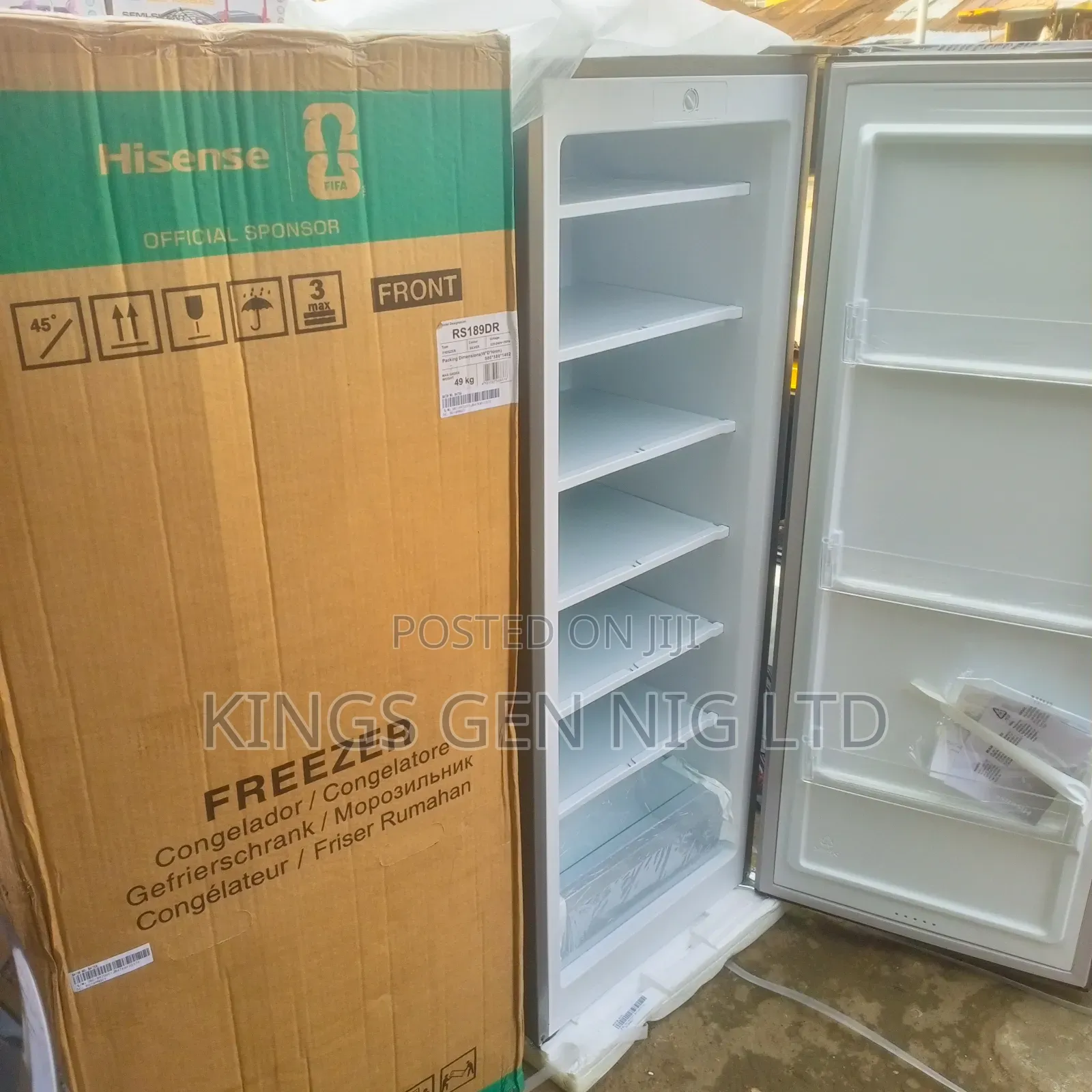 Hisense RS189DR 190L Upright Freezer Set