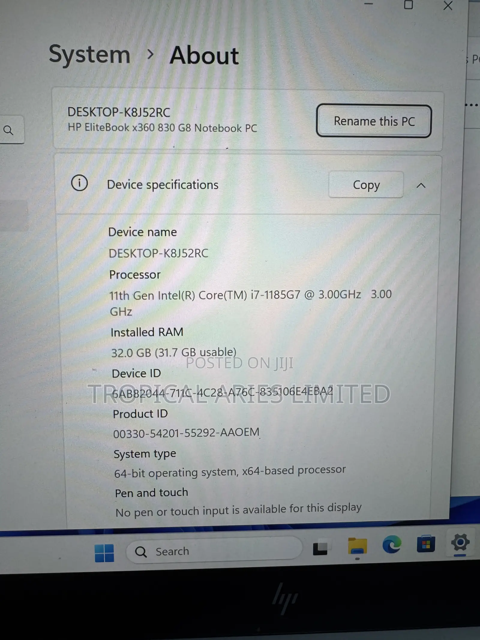 Laptop HP EliteBook 830 G8 32GB Intel Core i7 SSD 512GB