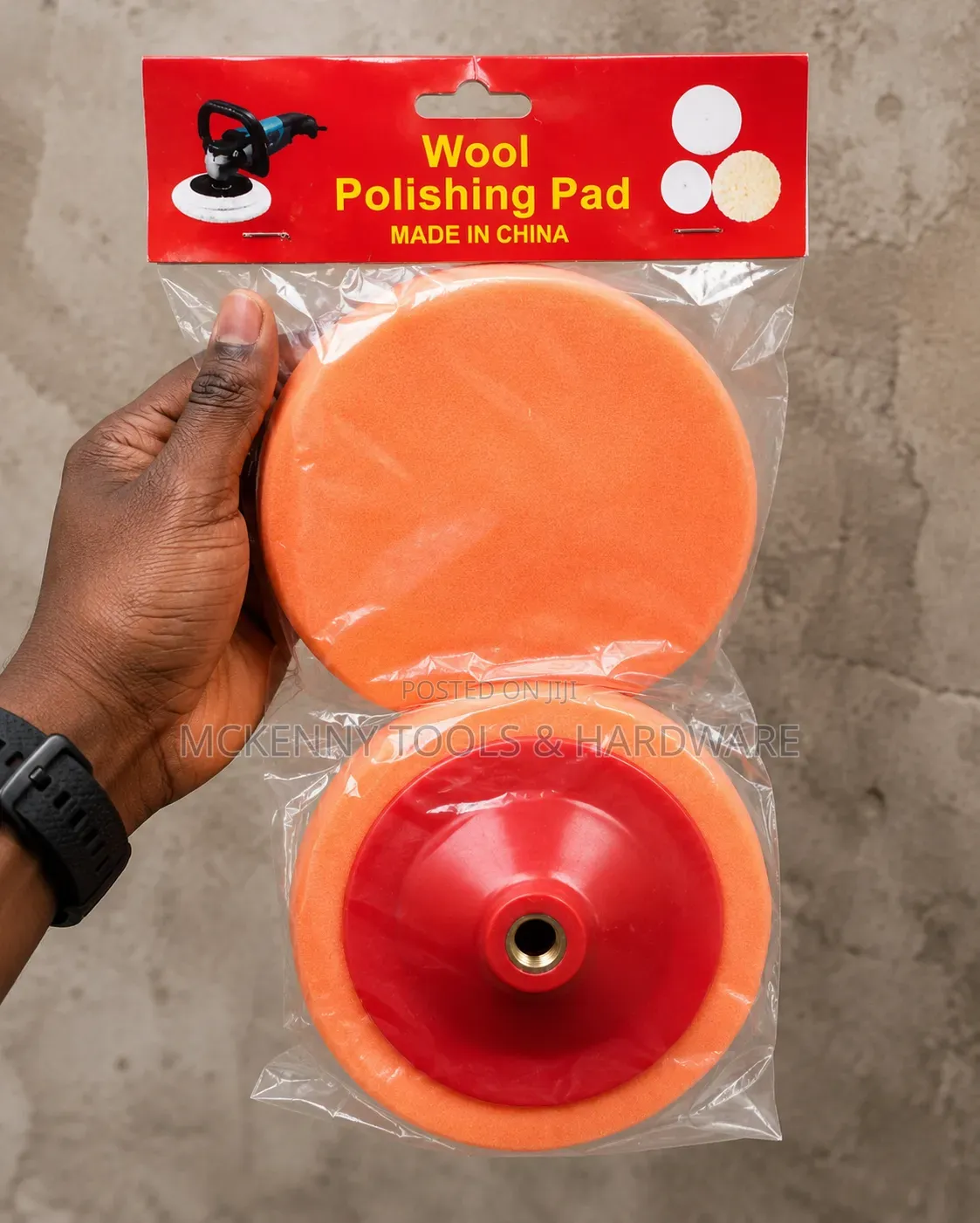 Orange Foam Polishing Pads and a Backing Plate