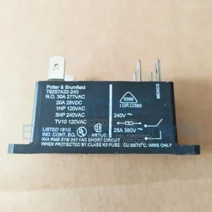 Tyco Electronics T92 Series, TE Two-Pole 30A Relay PN:T92S7A22-240