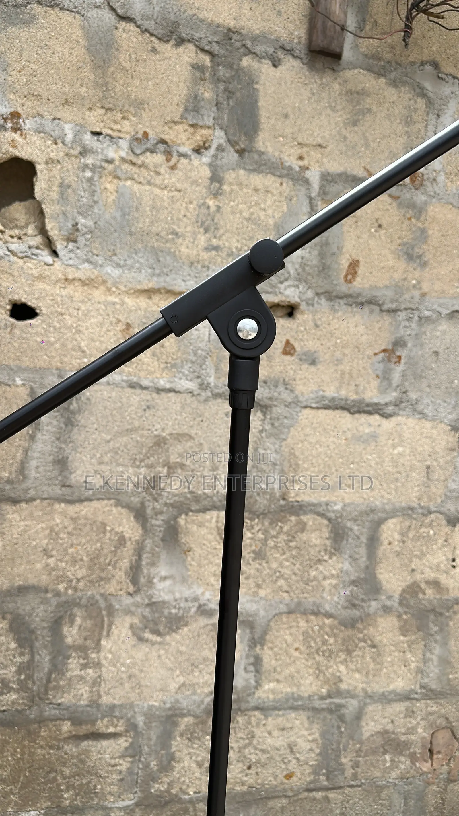 Professional Microphone Iron Round Base Stand With Holder/ Long Neck