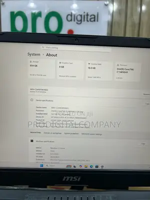 New Laptop MSI Katana 15 16GB Intel Core i7 SSD 1T