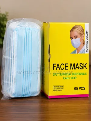 3-Ply Surgical Disposable Face Masks Containing 50 Pieces.