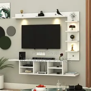 Made-on-Mounted TV Media Console 5ft by 6ft (Made on Demand)