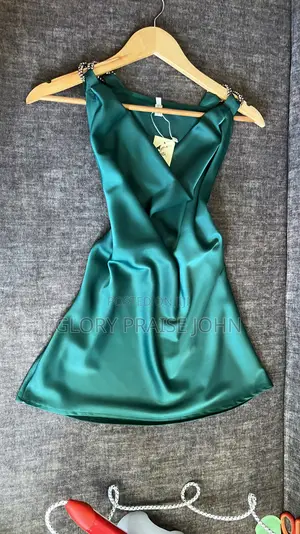 Satin Cowl-Neck Mini Dress