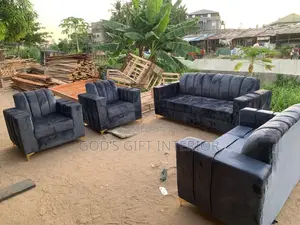 A Standard Grey 7 Seater Sofa
